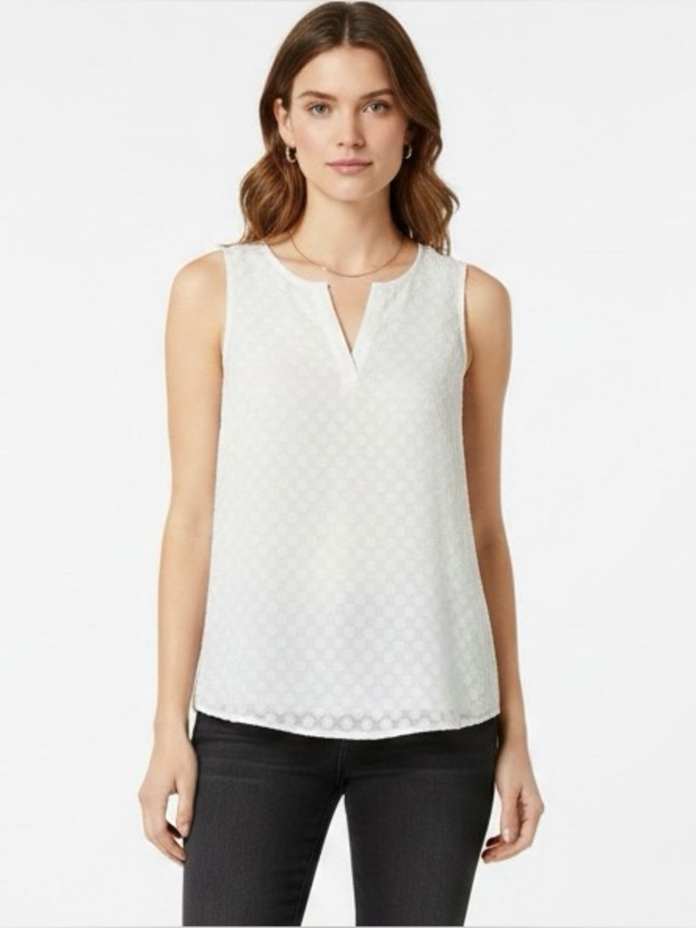 Market & Spruce Sleeveless Textured Blouse